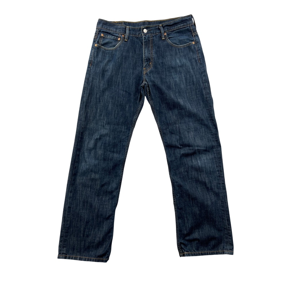 Levis 569 Loose Straight Jeans Mens 33x34 (fits 34x31) Dark Indigo Wash Denim